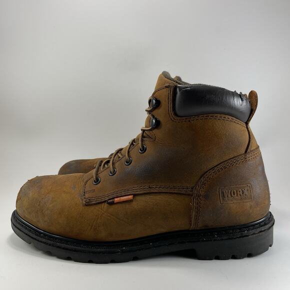 Worx by Red Wing 5606 Steel Toe Work Boots Mens Size 10.5 M Brown Leather EH main image 13